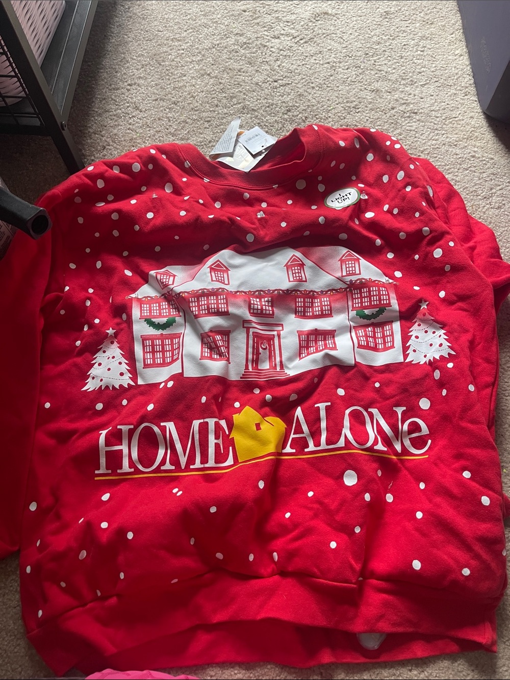Home alone light up sweatshirt